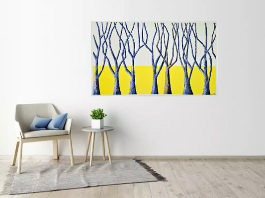Blue Trees Yellow (Medium)