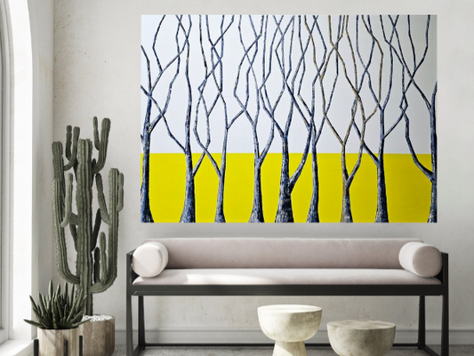 Blue Trees Yellow (No Boarder)