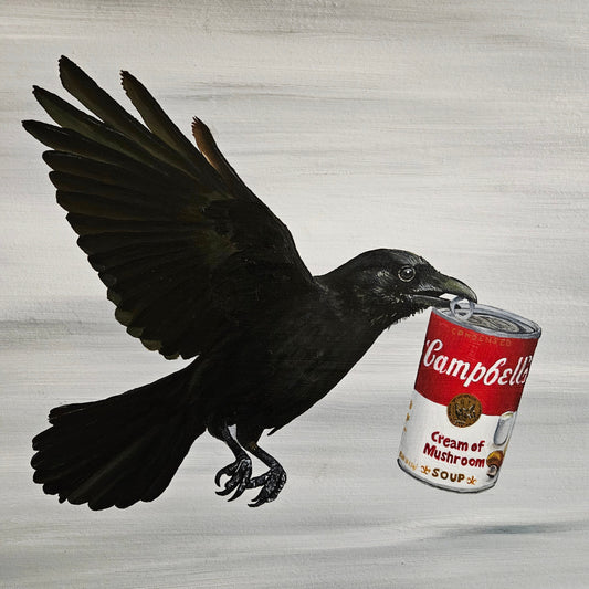 The Black Crow and the Cream of Mushroom: Symbolism and Satire in Modern Oil Painting