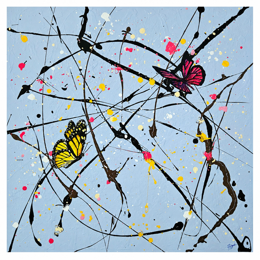 Butterflies Pink and Yellow